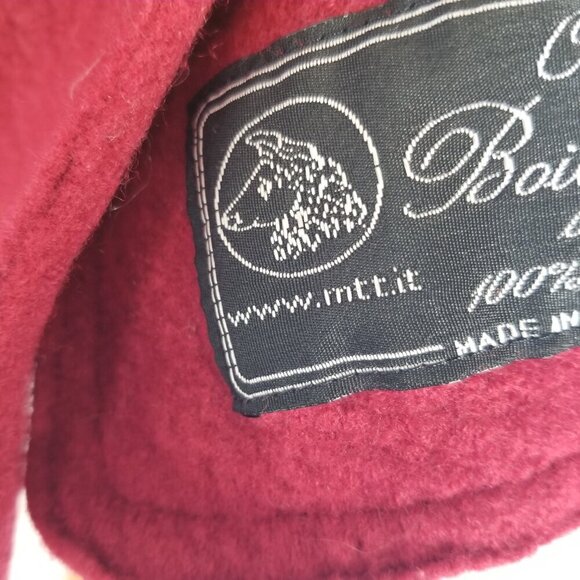 Elemente Clemente 100% Italian Boiled Wool Red Cardigan Sweater Coat Size 8 - Picture 5 of 12